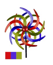 Metall doppel windrad 140x38cm - doppel,