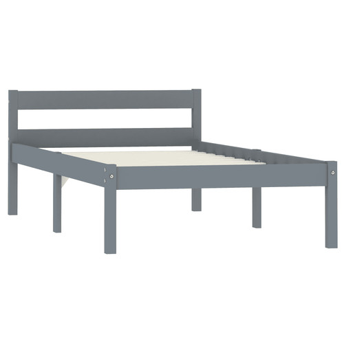 Massivholzbett grau kiefer - massivholzbett,
