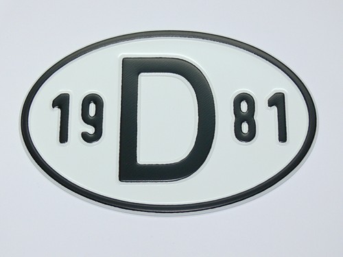 Schild 1981 alu geprägt - 1981,