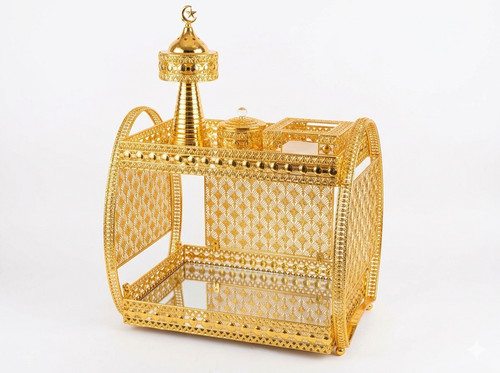 Luxus goldenes servierwagen - goldenes,