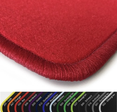 Fußmatten velours rot - rot, für