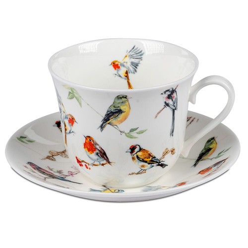 Jumbotasse mit untertasse - jumbotasse,
