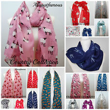 WEIHNACHTSGESCHENK FÜR FRAUEN MÄDCHEN NIEDLICHE TIERSCHALS SCHAF/EULE/HUND/HIRSCH/RENTIER