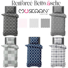 2-tlg Renforcé Bettwäsche 135x200cm 155x220cm 200x200cm 100% Bw. in 8 Designs