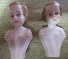 2 Köpfe je 11 cm  2 Hände 5cm aus Wachs Puppen Engel Basteln