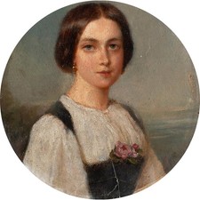 Miniatur Frauenporträt Tracht