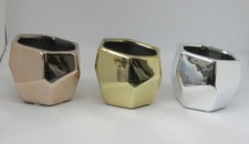 Blumentopf - silber - für 6 cm Töpfe - Übertopf Blumentöpfe Pflanzkübel Topf