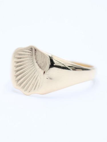 Gold siegelring pinky kt - gold,