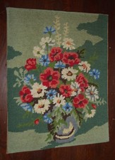 Gobeline, Stickbild -  Blumen in Vase