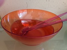 Tupperware Eleganzia Servierschale Aufbewahrungsbehälter, Salatbesteck  4,6L rot