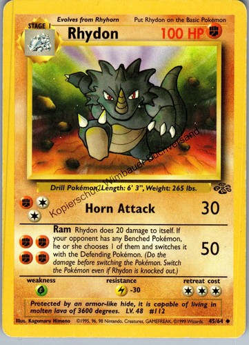 Pokemon rhydon sammelkarte - pokemon,