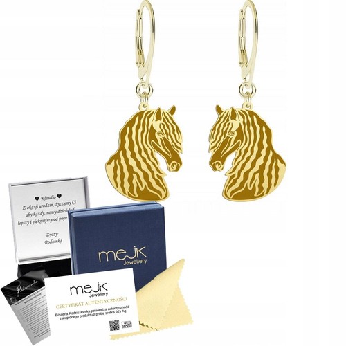 Goldene ohrringe friesenpferd - goldene,