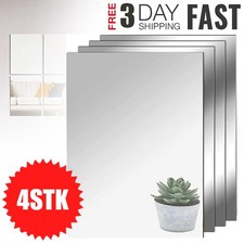 4x Spiegelfolie Selbstklebend Spiegel Zuschneidbar Wandspiegel Folie Klebefolie