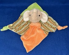 Schmusetuch Sterntaler groß Elefant gelb / orange grün + Knoten