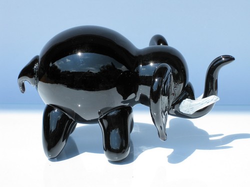 Elefant aus glas glasfigur - aus, glas.
