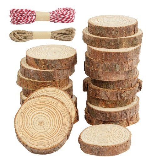 Holzscheiben 20er pack - 5-6, cm,