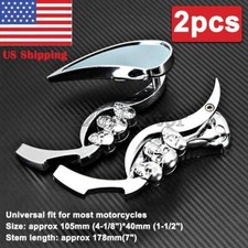 Skull Motorcycle Side Mirrors