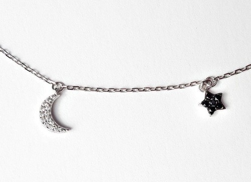 Kette silber 925 mond stern - silber,