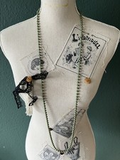 Damen Halskette grün 58 cm