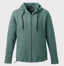 Mufflon MU-Kian   leichte Wolljacke mit Kapuze für Herren   Merinowolle  schilf