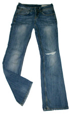 TOMMY HILFIGER DAMEN STRETCH JEANS HOSE BOOTCUT W26/L32 BLAU