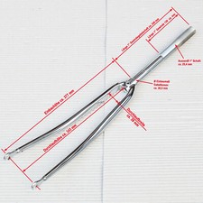 28" Cr-Mo Gabel 1" verchromt für Rennrad Gabelschaft 240 mm Gewinde 130 mm