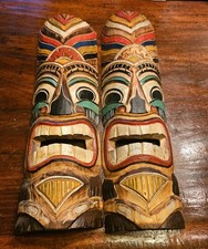 Tiki masken albesia holz - masken,