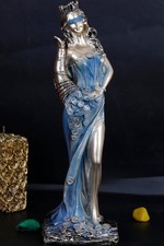 Fortuna Römische Göttin Des Viel Glück Vermögen Tyche Statue Figur Idol 29.2cm
