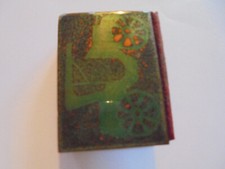 Antiker Streichholzschachtel Halter Emaille Metall