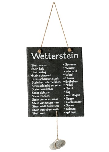 Wetterstation schiefer tafel - schiefer,