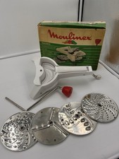Moulinex Küchenreibe 4 Aufsätze Küchenmaschine Rar Vintage Mouli-Julienne 445 %%