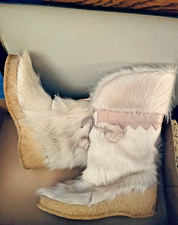 Damen Stiefel Echt Fell