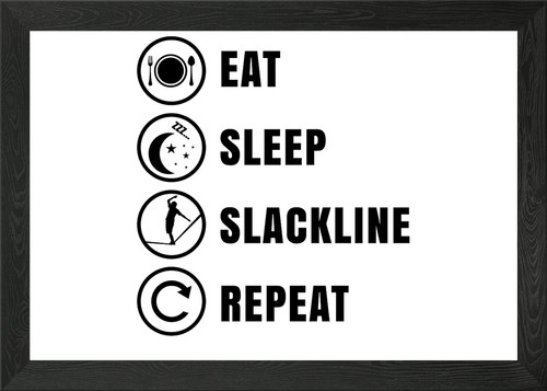 Eat sleep slackline repeat - slackline,