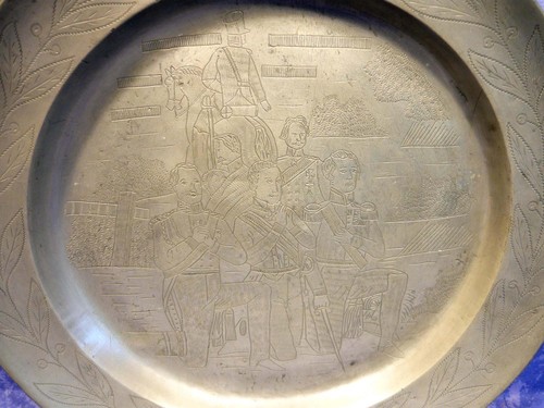 Zinn teller 37cm punze - zinn, Ø
