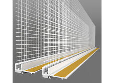 Anputzleiste mit Gewebe + Schutzlippe 2,4 m Laibungsprofil Putzleiste 6 od. 9 mm