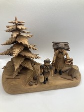 Erzgebirge alte Schnitzerei Sammler 22cm Handarbeit Volkskunst antik Gut Rarität