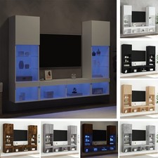 5-tlg. Wohnwand mit RGB LED