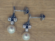 Ohrring 18K / 0,750 Weißgold ca. 6 X 0,015ct. Brillanten