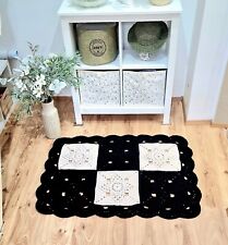 Häkelteppich rechteckig, Fußmatte, Badteppich, Dekoteppich, 