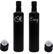 Ölflaschen Set schwarz-matt
