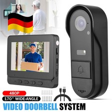 Türklingel mit Kamera Bluetooth Video Funkklingel Ring 4,3" Nachtsicht Doorbell
