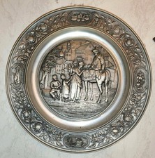 Zinn Teller Zinnwandteller D. ca. 22cm