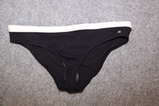 BIKINI UNTERTEIL SLIP GRÖSSE 42 SCHWARZ MIT NATURWEISSEM BUND STRUKTUR JETTE