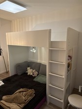 Hochbett mit Regal & Schrank – gepflegt & stabil