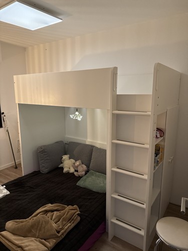 Hochbett mit regal schrank - hochbett, &