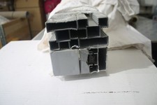 Zaun Pfosten Zaun Alu silber Sichtschutz Steckzaun Garten 270 x 6,8 x 6,8 cm