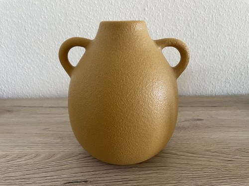 Keramik vase senfgelb amphore - keramik,