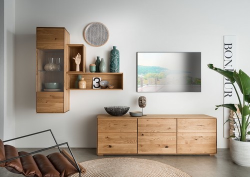 Wohnwand anbauwand massivholz - anbauwand,