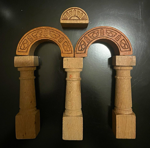 Holzbauklötze bauteile set - holzbauklötze,