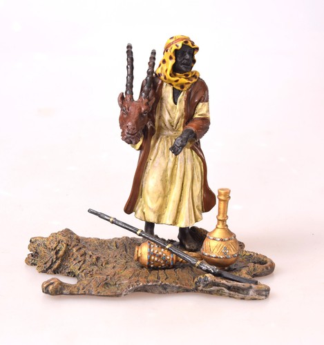 Bronzefigur araber jäger - bronzefigur,